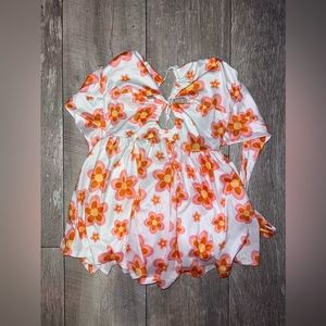 Lucy in the Sky Sierra Cutout Romper White Floral